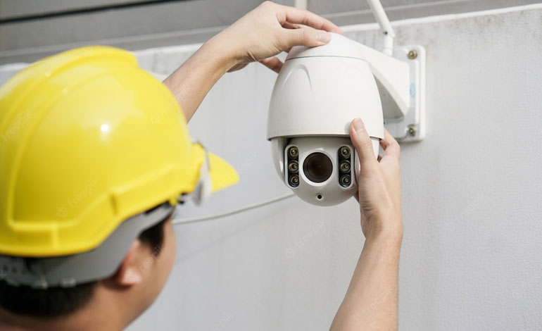 Instalação de câmera para aluguel comercial